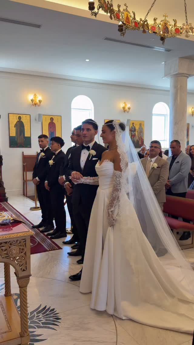 A traditional Greek Orthodox wedding ceremony